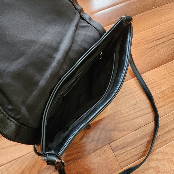 Nicole Miller Black Faux Leather Shoulder Bag - Picture 7 of 10